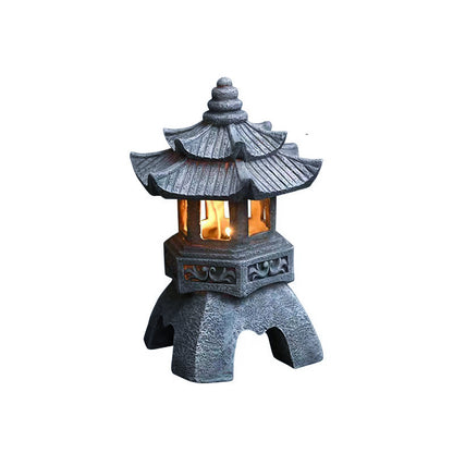 [10058] Outdoor Solar Lantern in Traditional Japanese Style