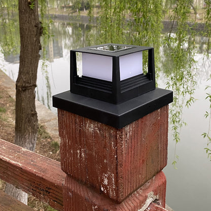 [10035] Outdoor Solar Pillar Light - Waterproof Villa Garden Wall Gate Lamp