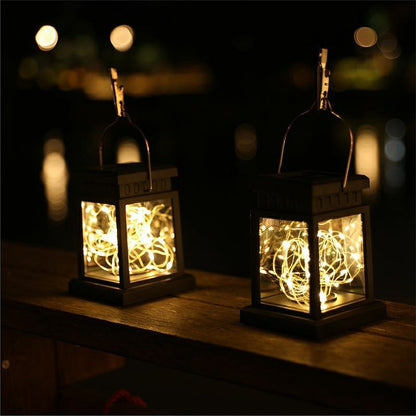 [10060] Solar Courtyard Lantern for Outdoor Garden Décor