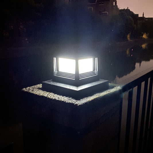 [10035] Outdoor Solar Pillar Light - Waterproof Villa Garden Wall Gate Lamp