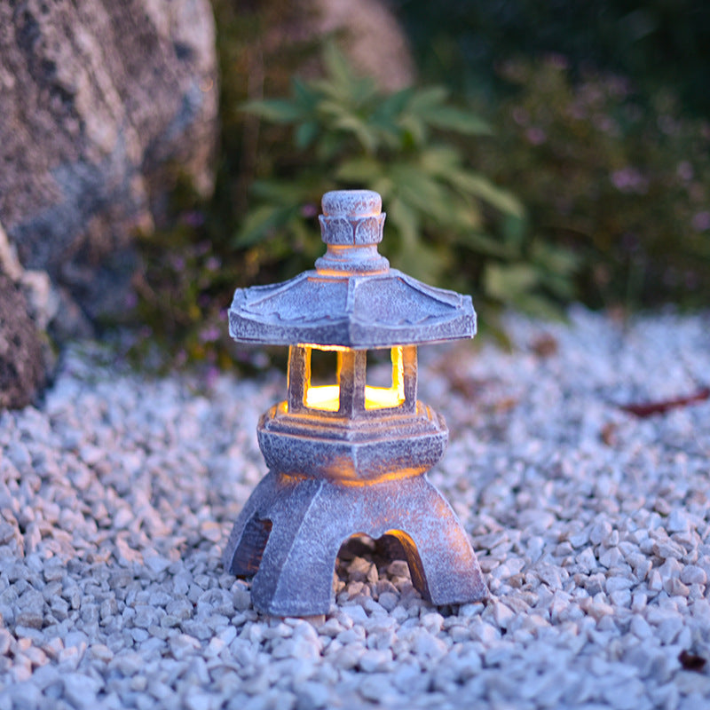 [10058] Outdoor Solar Lantern in Traditional Japanese Style