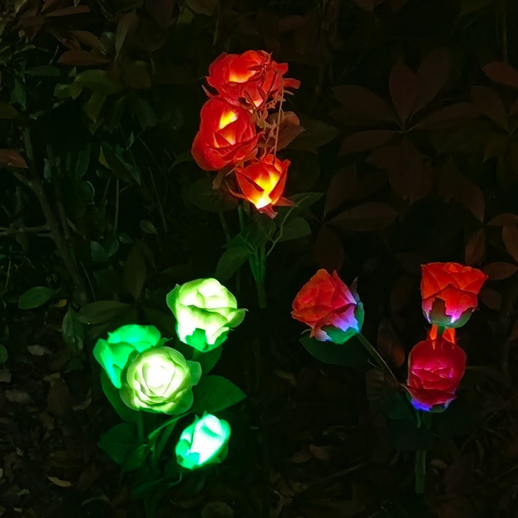 [10069] Solar Rose Flower LED Garden Decoration Light