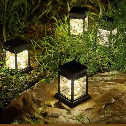 [10060] Solar Courtyard Lantern for Outdoor Garden Décor