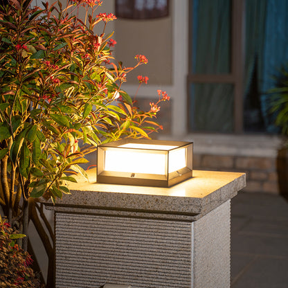 [10036] Solar Villa Garden Pillar Light - Waterproof Outdoor Landscape Lamp