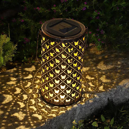 [10040] Butterfly Solar Projection Light - Outdoor Garden Decor