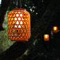 [10070] Solar Countryside Lantern with LED, Bamboo-like Garden Decoration