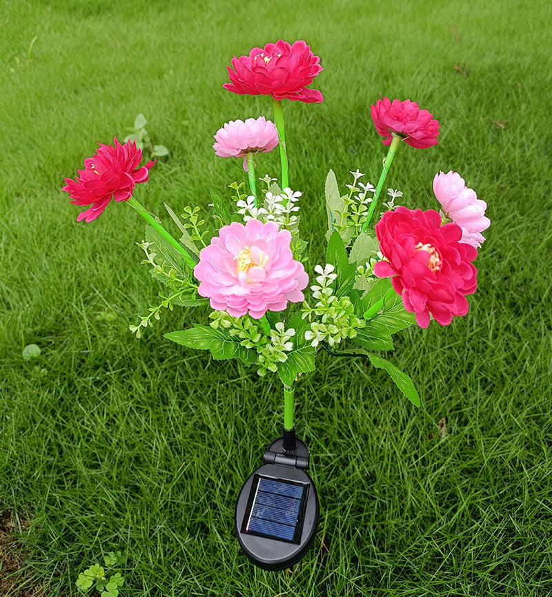 [10019] 7-Head Solar Lotus LED Garden Light